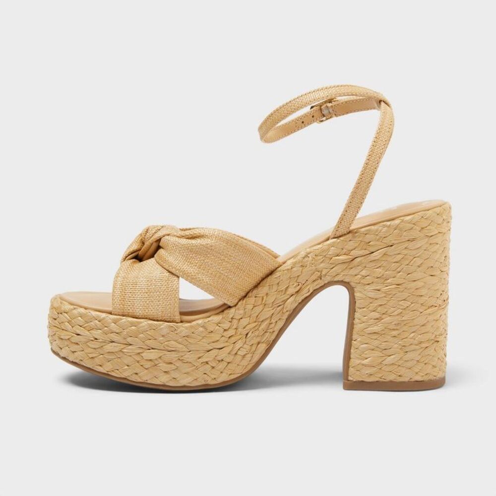 A New Day - Women’s Nisha Heels with Memory Foam Insole - A Ne Natural - Picture 2 of 3